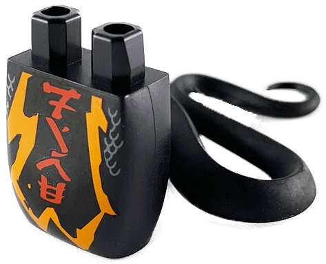 Lower Body, Serpent with Molded Flexible Rubber (Same Color) Tail and Printed Scales, Orange Highlight and Red Ninjago Logogram 'FIRE' Pattern
I god stand.