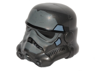 Minifigure, Headgear Helmet SW Stormtrooper, 2 Chin Holes, Dark Bluish Gray and Sand Blue Pattern (Shadow Stormtrooper)
I god stand.