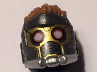 Minifigure, Headgear Helmet Space Wraparound with Medium Nougat Hair on Top, Breathing Vents and White Eye Holes Pattern (Star-Lord)
Komplett i god stand.