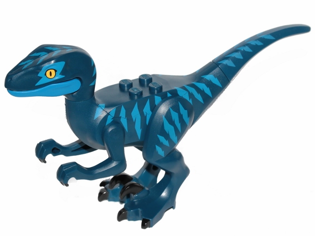 Dinosaur Raptor / Velociraptor with Blue Markings and Blue Eye Patch
Komplett i god stand.