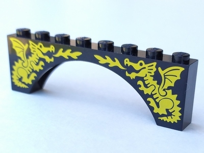 Arch 1 x 8 x 2 with Two Yellow Dragons Pattern
I god stand.
