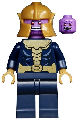 Thanos - Dark Blue Legs Plain, Dark Blue Arms, Pearl Gold Helmet
Komplett i god stand.