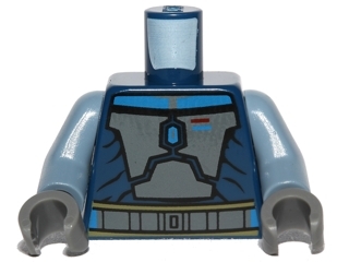Torso SW Mandalorian Armor Plates Dark Bluish Gray Pattern (Pre Vizsla) / Sand Blue Arms / Dark Bluish Gray Hands
I god stand.