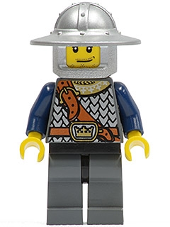Fantasy Era - Crown Knight Scale Mail with Chest Strap, Helmet with Broad Brim, Smirk and Stubble Beard
Komplett i god stand.