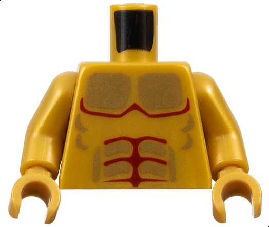 Torso Atlantis Armor with Gold Plated Muscles Outline Pattern / Pearl Gold Arms / Pearl Gold Hands
I god stand.