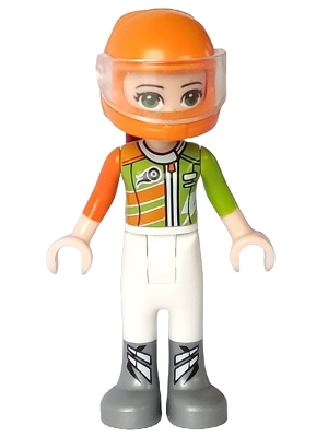 Friends Mia - White Trousers, Lime and Orange Racing Jacket, Orange Racing Helmet with Dark Red Ponytail
Komplett i god stand.