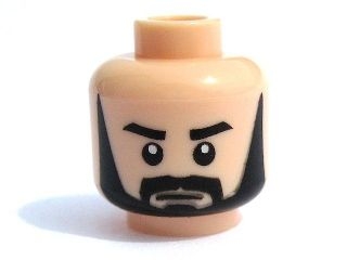 Minifigure, Head Thick Black Eyebrows, Full Beard and Pointed Sideburns Pattern
I god stand.