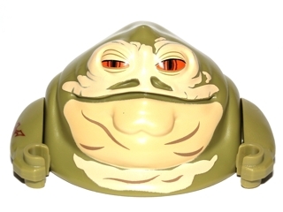 Body SW Hutt Adult - Torso and Head with Arms with Tan Face, Orange Eyes and Dark Tan Wrinkles Pattern
I god stand.