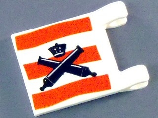 Flag 2 x 2 Square with Crossed Cannons over Red Stripes, No Outline Pattern
I god stand.