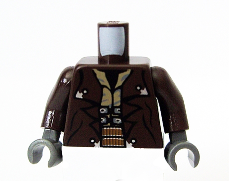 Torso SW Jacket with Silver Buttons and Ammo Belt Pattern (Cad Bane) / Dark Brown Arms / Dark Bluish Gray Hands
I god stand.