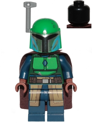 Mandalorian Tribe Warrior - Female, Dark Brown Cape, Green Helmet with Antenna / Rangefinder
Komplett i god stand.