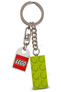 2 x 4 Brick - Lime Key Chain with Lego Logo Tile, Modified 3 x 2 Curved with Hole
Komplett i brukt tilstand. Noen små bruksmerker,
