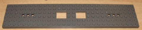 Train Base 6 x 28 with 2 Square Cutouts and 3 Round Holes Each End
I god stand.