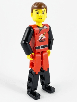 Technic Figure Red/Black Legs, Red Top, Brown Hair (Fireman)
Komplett i god stand.