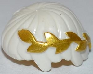 Minifigure, Hair Short, Straight Cut Fringe with Gold Laurel Wreath Pattern
I god stand.