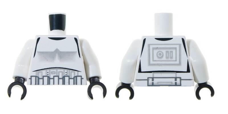 Torso SW Armor Stormtrooper Pattern / White Arms / Black Hands
I god stand.
