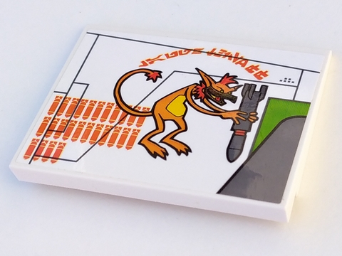 Slope 10 6 x 8 with Orange Hits Pattern Model Right Side (Sticker) - Set 7676
I god stand.