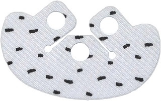Minifigure Cape Cloth, Rounded Collar with 3 Top Holes with Black Fur Spots Pattern
I god stand.
