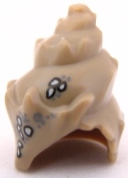 Minifigure, Headgear Head Top, Conch Shell with Marine Growth Pattern
I god stand.