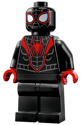 Spider-Man (Miles Morales) - Dark Bluish Gray Webbing on Head, Red Hands
Komplett i god stand.