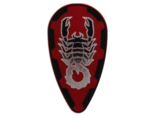 Minifigure, Shield Oval with Black and Silver Vladek Scorpion Pattern
I god stand.