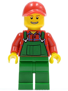 Overalls Farmer Green, Red Cap with Hole, Open Grin
Komplett i god stand.