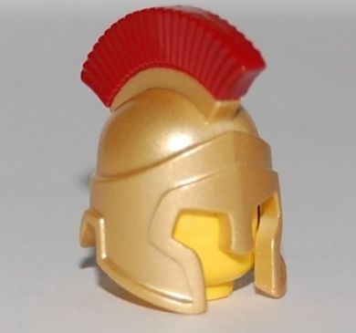 Minifigure, Headgear Helmet Spartan Warrior with Dark Red Crest Pattern
I god stand.