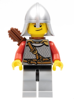 Kingdoms - Lion Knight Scale Mail with Chest Strap and Belt, Helmet with Neck Protector, Quiver, Smirk
Komplett i god stand.