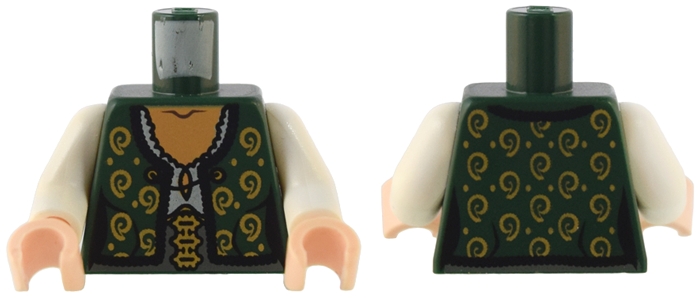 Torso PotC Female Vest with Gold Spirals over White Lace Blouse Pattern / White Arms / Light Nougat Hands
I god stand.