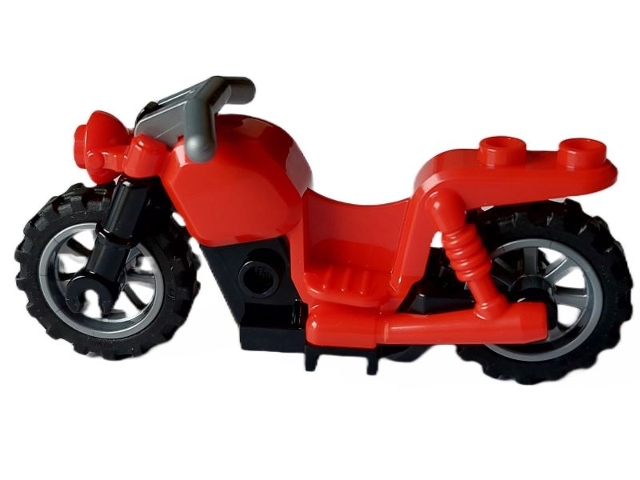 Motorcycle Chopper with Black Frame, Flat Silver Wheels, and Flat Silver Handlebars
I god stand.