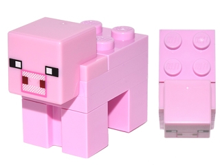 Minecraft Pig with 2 x 2 Plate (White Snout) - Brick Built
Komplett i god stand.