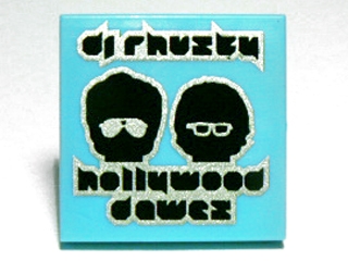 Tile 2 x 2 with 'dj rhusty', 'hollywood dawez' and Black Heads with Glasses Pattern
I god stand.
