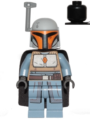 Mandalorian Tribe Warrior - Female, Black Cape, Light Bluish Gray Helmet with Antenna / Rangefinder
Komplett i god stand.