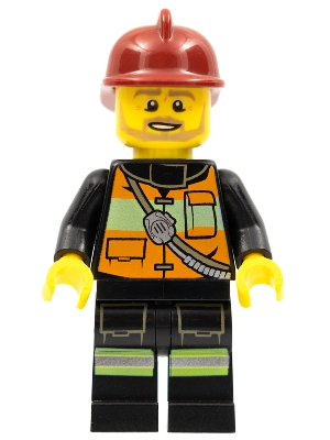 Fire - Reflective Stripes with Pockets and Shoulder Strap, Dark Red Fire Helmet, Beard Light Brown Angular
Komplett i god stand.