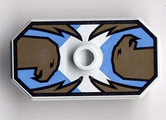 Minifigure, Shield Octagonal Long with Stud with Knights Kingdom Jayko Hawk Pattern (Printed Version)
I god stand.
