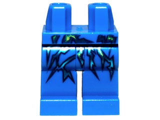 Hips and Legs with Dark Blue, Metallic Cyan and Neon Green Electricity Lightning Energy Pattern
I god stand.