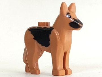Dog, Alsatian / German Shepherd with Black Eyes, Nose, Muzzle and Sides Pattern
I god stand.
