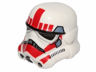 Minifigure, Headgear Helmet SW Stormtrooper, 2 Chin Holes, Red and Sand Blue Pattern (Imperial Shock Trooper)
I god stand.