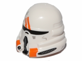 Minifigure, Headgear Helmet SW Airborne Clone Trooper with Orange Markings Pattern
I god stand.