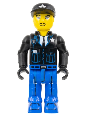 Police - Blue Legs, Black Jacket, Black Cap with Star (4154543)
Komplett i god stand.