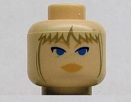 Minifigure, Head Female with Peach Lips, Blue Eyes, Tan Bangs Pattern (SW Juno)
I god stand.