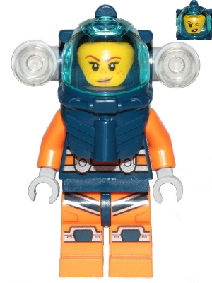 Deep Sea Diver - Female, Dark Blue Helmet, Side Lamps, Smirk / Left Eye Squinted
Komplett i god stand,