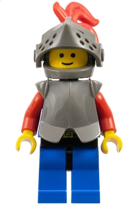 Breastplate - Armor over Blue, Dark Gray Helmet and Visor, Red 3-Feather Plume
Komplett i god stand.