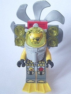 Atlantis Diver 3 - Ace Speedman - With Lights, Propeller, Yellow Flippers and Trans-Yellow Visor
Komplett i god stand.