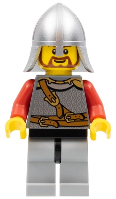 Kingdoms - Lion Knight Scale Mail with Chest Strap and Belt, Helmet with Neck Protector, Brown Beard Rounded
Komplett i god stand.