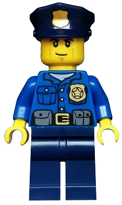 Police - City Officer, Gold Badge, Police Hat, Cheek Lines
Komplett i god stand.