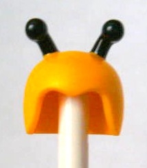Minifigure, Headgear Cap, Insect with Black Antennae Pattern (Bumblebee)
I god stand.