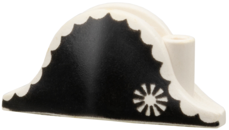 Minifigure, Headgear Hat, Pirate Bicorne with Cockade on Black Scalloped Background Pattern
I meget god stand.