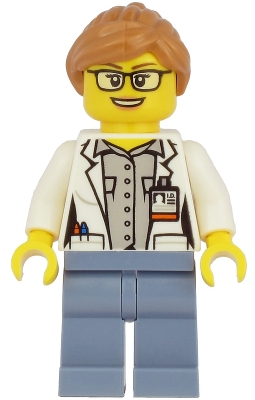 Ocean Researcher - Female, White Jacket, Sand Blue Legs, Glasses, Medium Nougat Hair
Komplett i god stand.