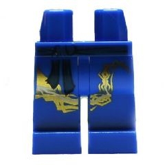 Hips and Legs with Dark Blue Sash Belt and Gold Dragon Tail Pattern
I god stand.